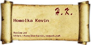 Homolka Kevin névjegykártya